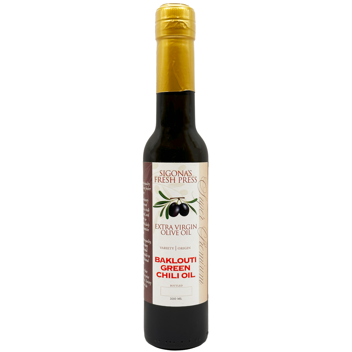 Baklouti Green Chili Fused Olive Oil