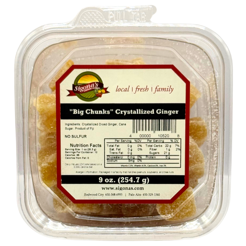 Crystalized Ginger - Big Chunks, 9 oz