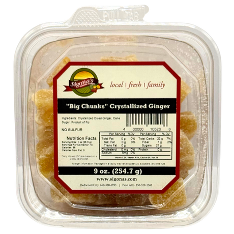 Crystalized Ginger - Big Chunks, 9 oz