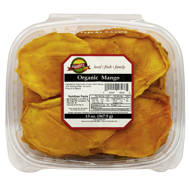 Organic Dried Mango, 13 oz