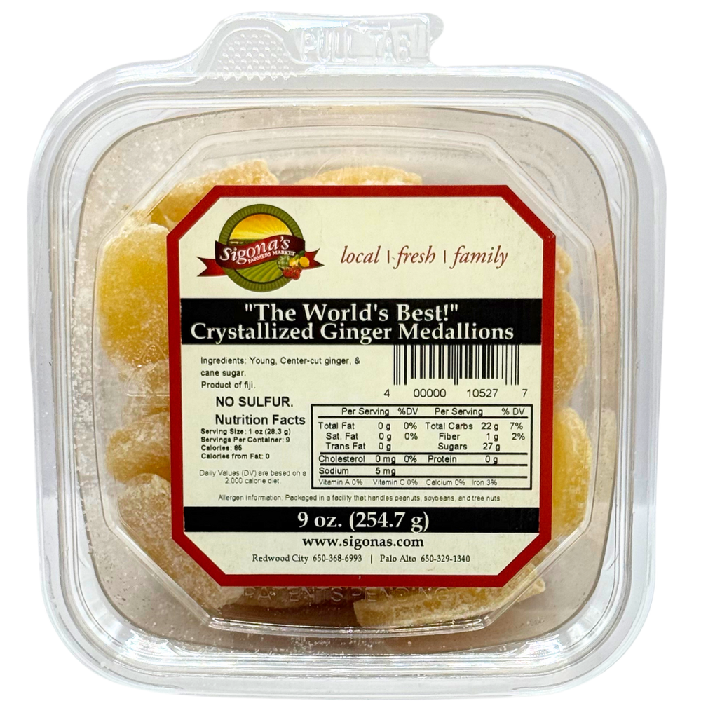 Crystalized Ginger Medallions - The World's Best! 9 oz