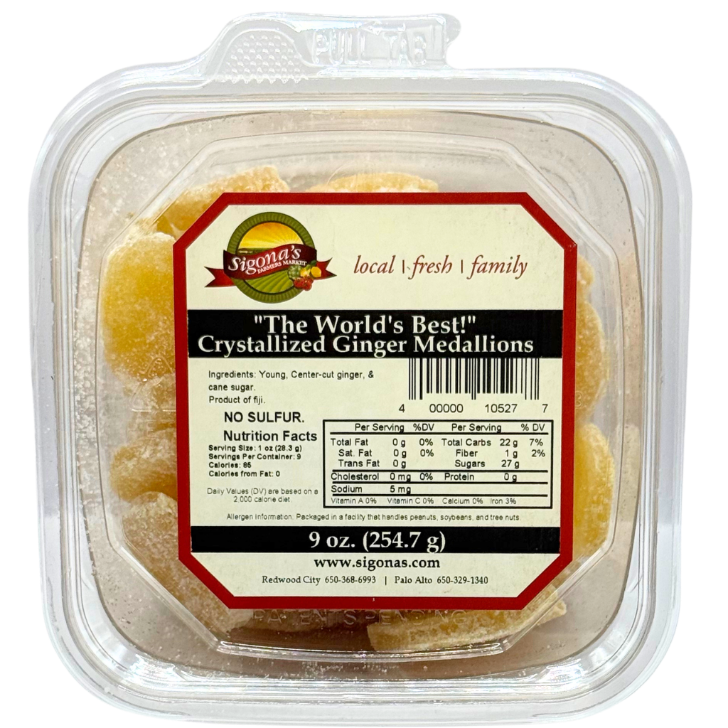 Crystalized Ginger Medallions - The World's Best! 9 oz